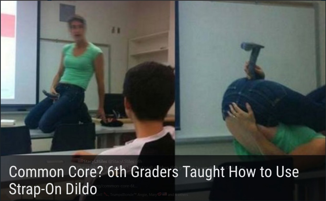Lesbian teacher with dildo