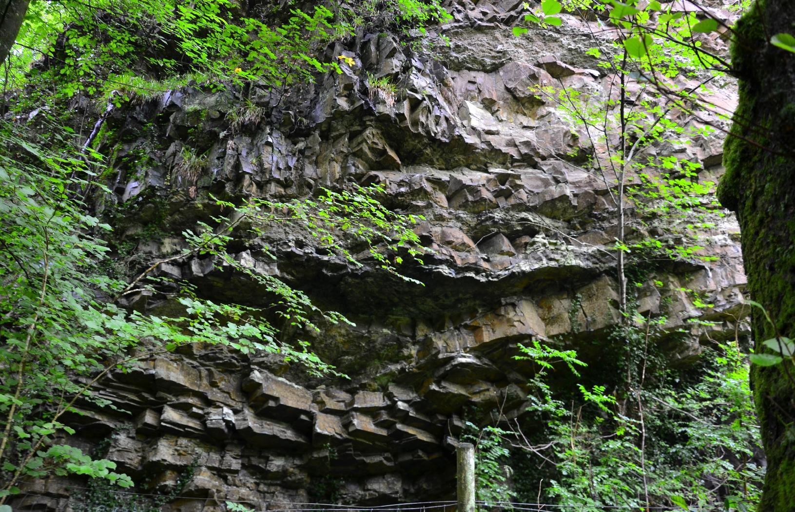 Eroded face of cliff