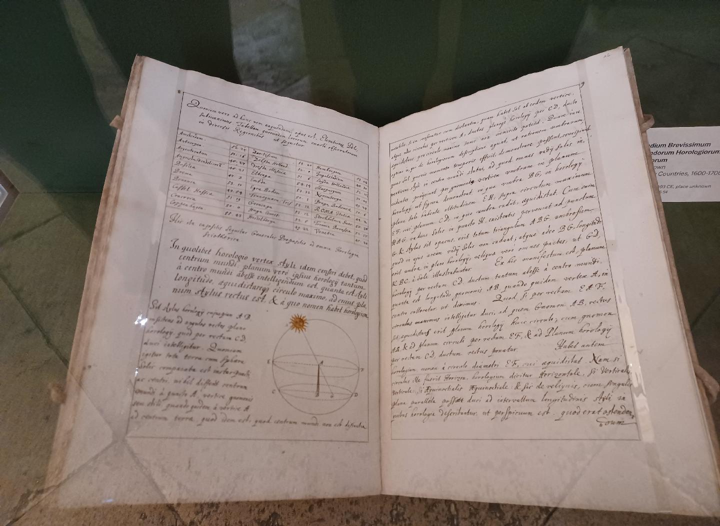 Handwritten book on astronomy