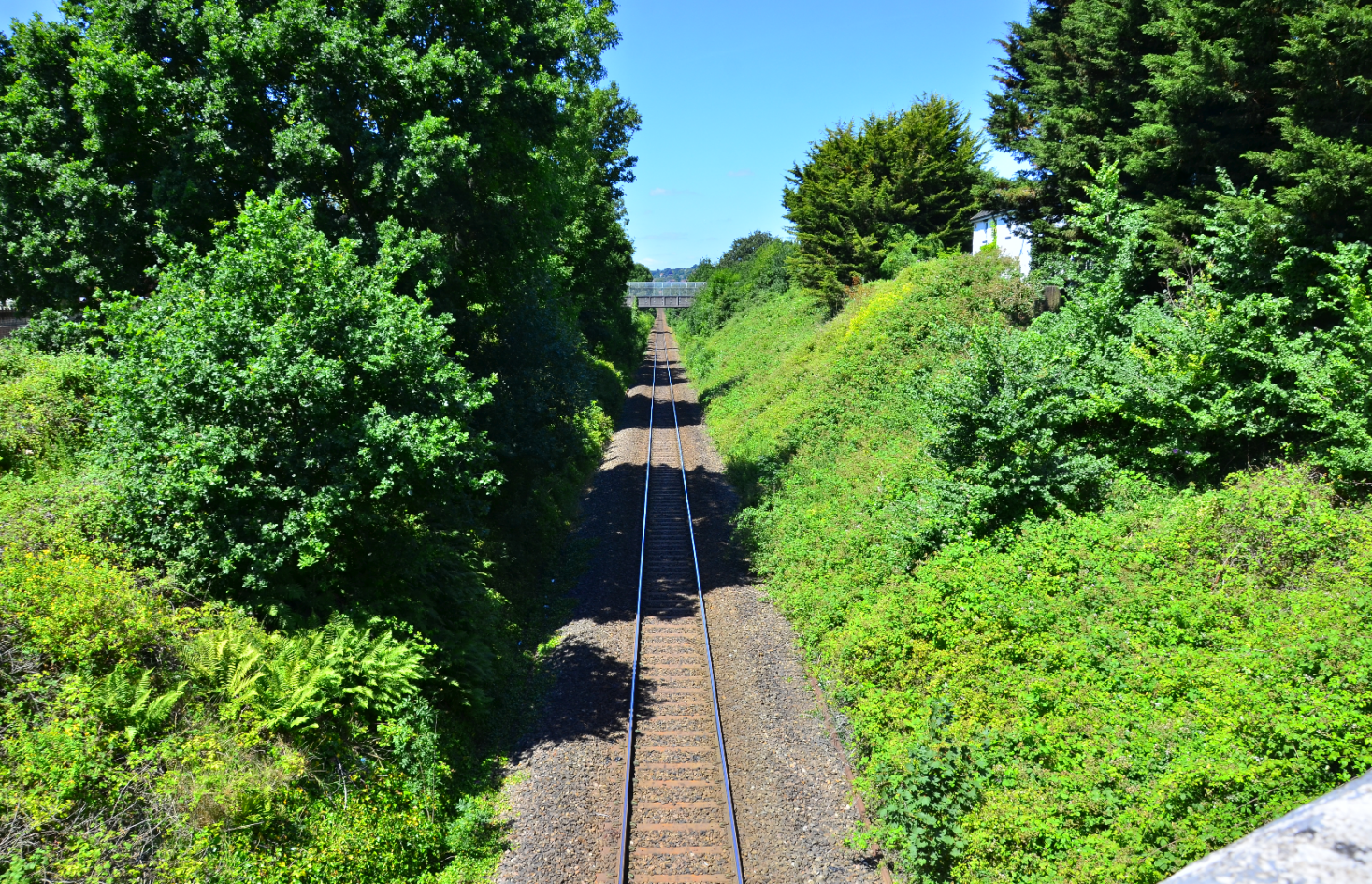 Straight section of railway track