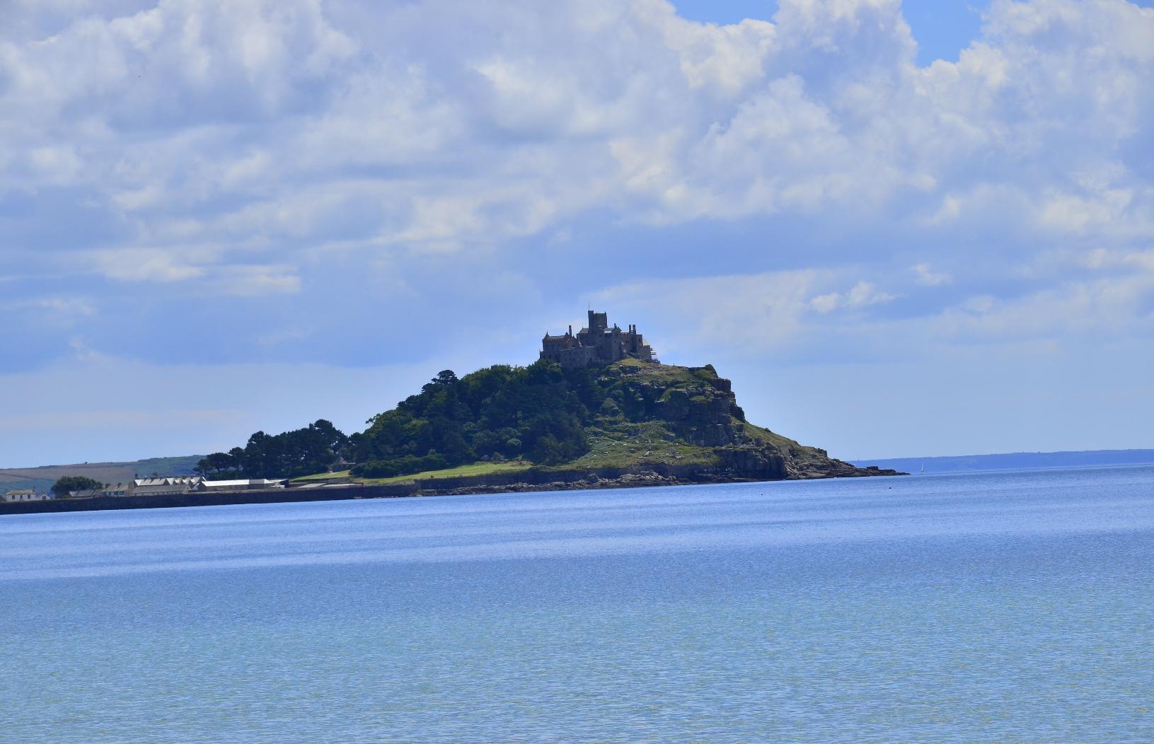 Zoomed in image of St Michael's Mount