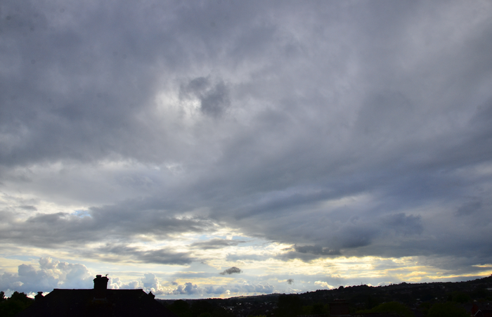 Panorama of a cloudy sky